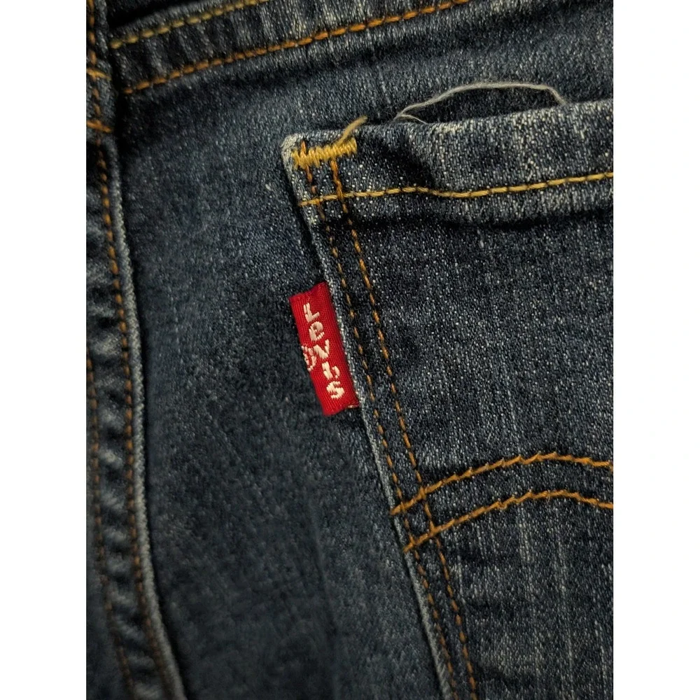 Levi's 505 Straight Leg Jeans Womens 10M Dark Wash Denim W30 L32 Mid Rise 15505